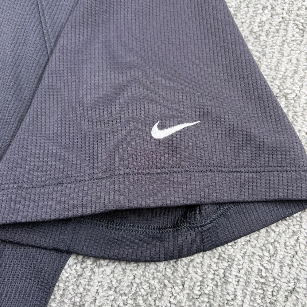 Nike Golf Polo Men XXL Gray Fit Dry 1/4 Zip SS Vented Waffle Knit 206480-060